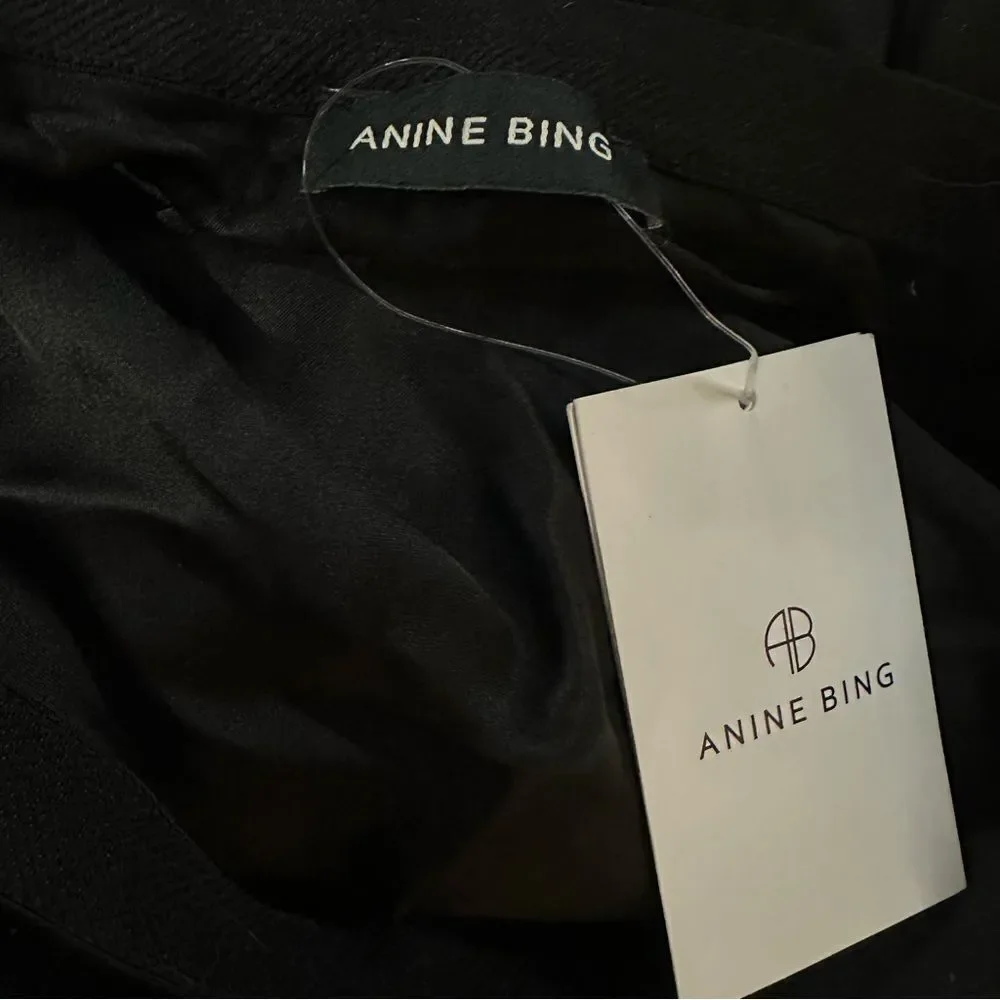 Anine Bing silk bar skirt bias cut midi Revolve XS